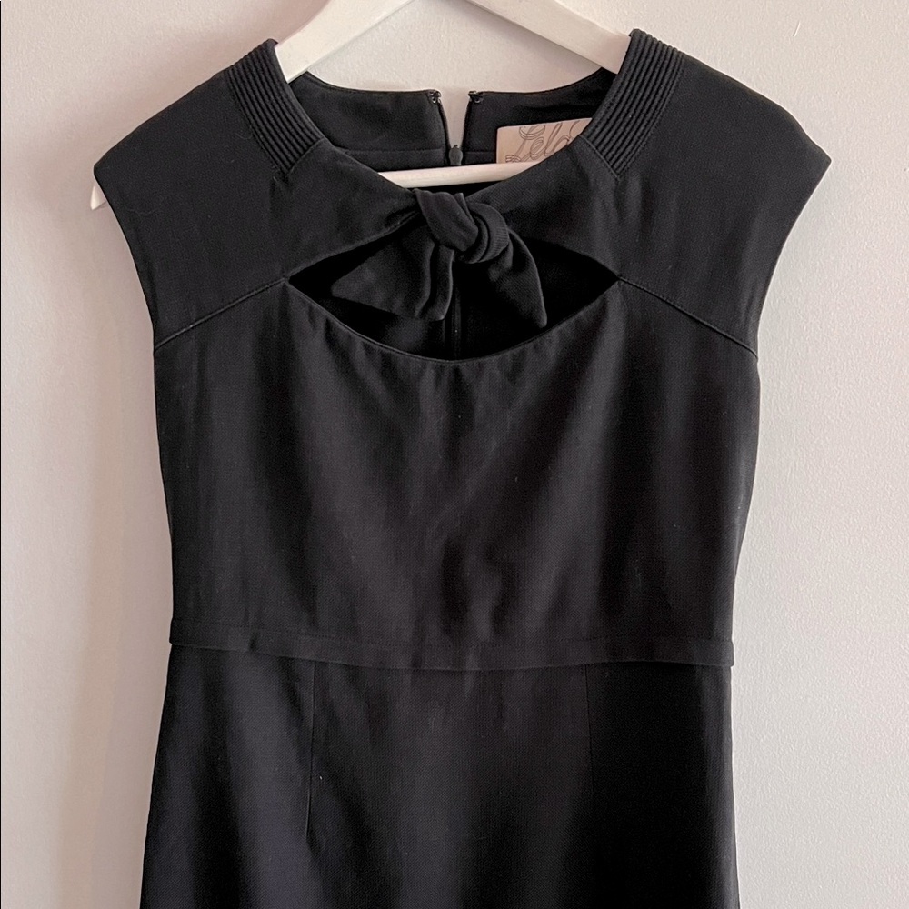 True Vintage Lela Rose Classic Black Linen Dress